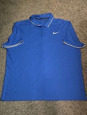 Nike Men’s Royal Blue Polo with White Piping